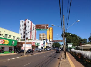 Signs to Paraguay and Argentina Iguasu, Brazil (c) O.Boundy